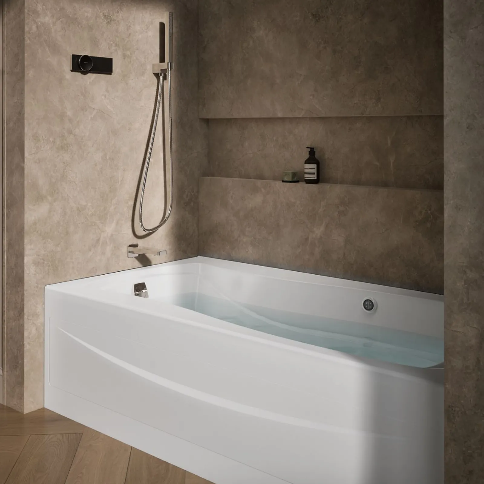 72" x 36" alcove Heated BubbleMassage™ air bath with Bask® heated surface, left drain^Kohler Sale
