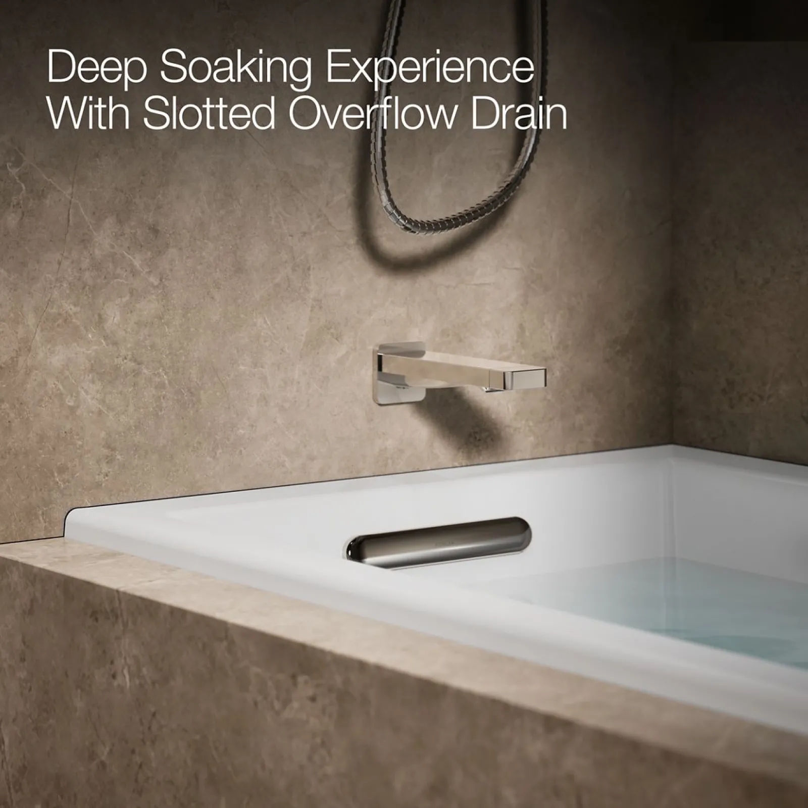 60" x 30" alcove Heated BubbleMassage™ air bath with Bask®, left drain^Kohler Best
