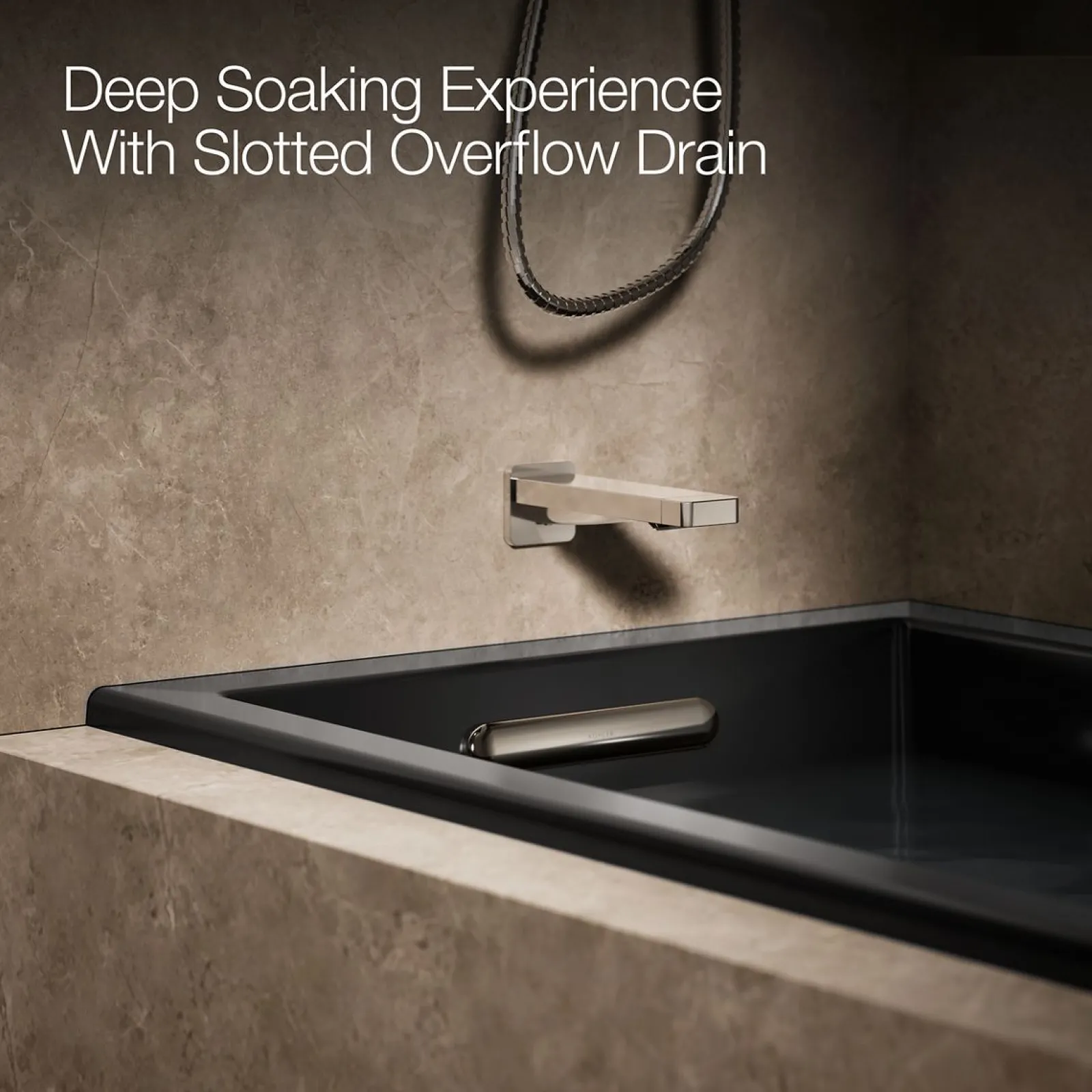 60" x 30" alcove Heated BubbleMassage™ air bath with Bask®, left drain^Kohler Best