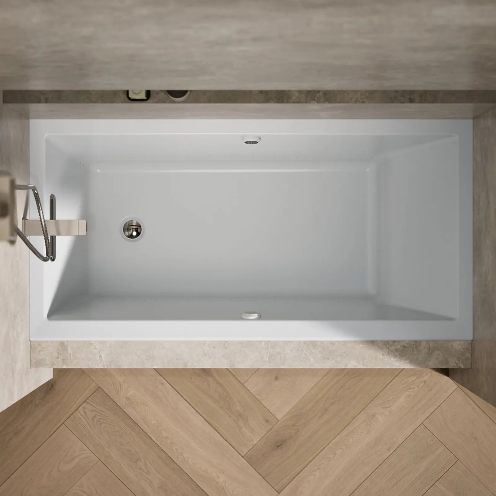 60" x 30" alcove Heated BubbleMassage™ air bath with Bask®, left drain^Kohler Best