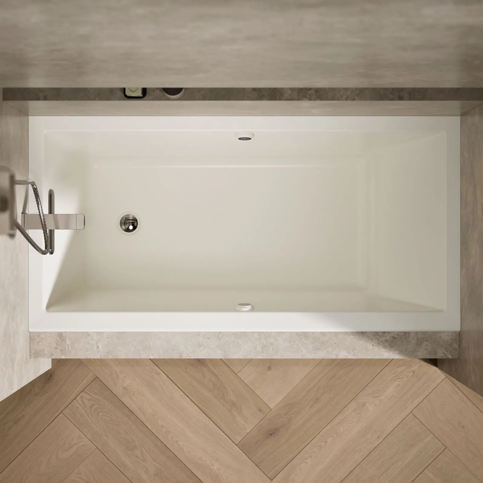 60" x 30" alcove Heated BubbleMassage™ air bath with Bask®, left drain^Kohler Best