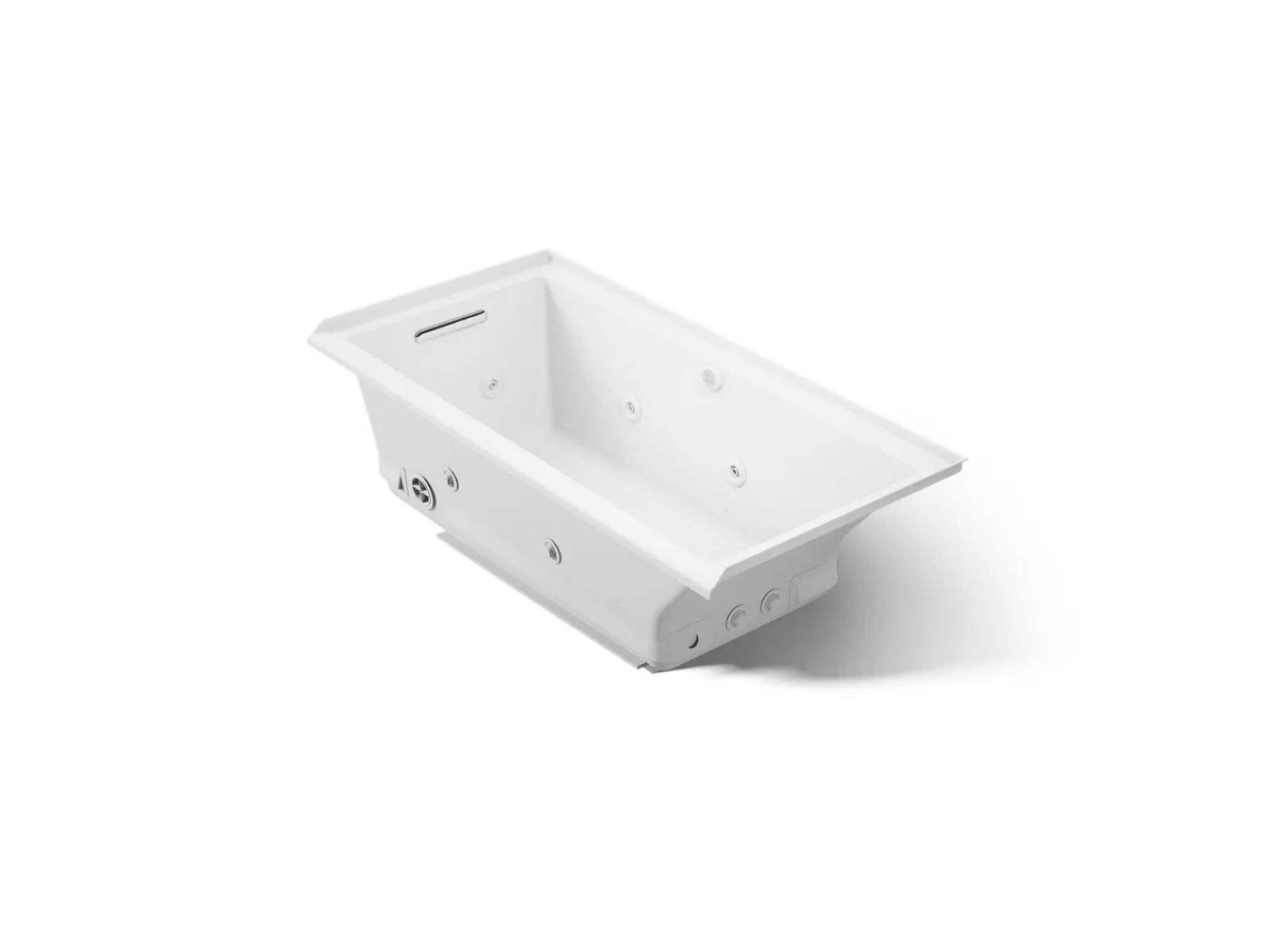 60" x 30" alcove Heated BubbleMassage™ air bath with whirlpool, left drain^Kohler Discount