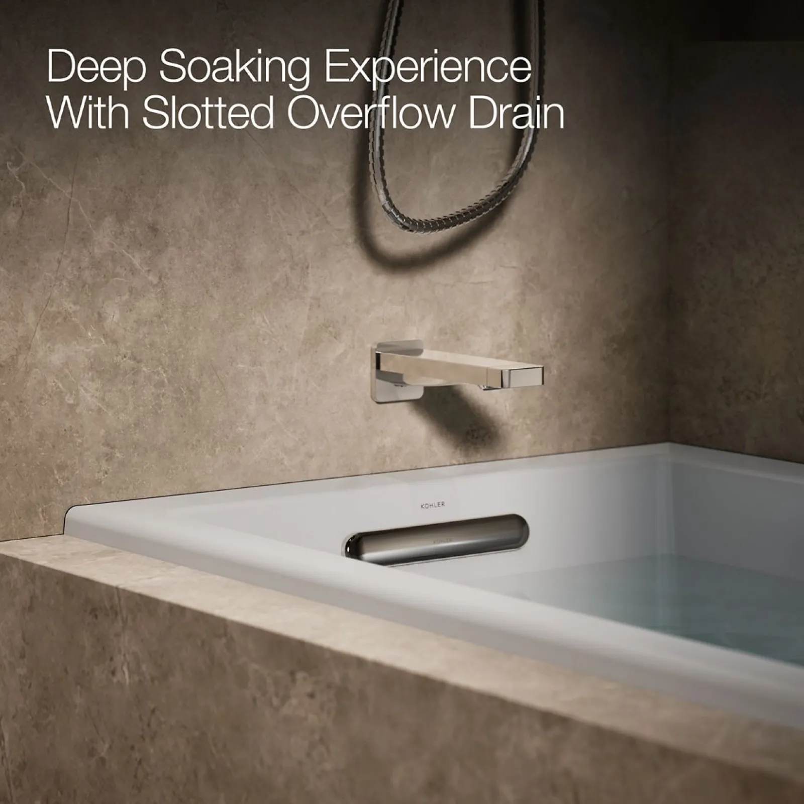60" x 30" alcove Heated BubbleMassage™ air bath with whirlpool, left drain^Kohler Discount