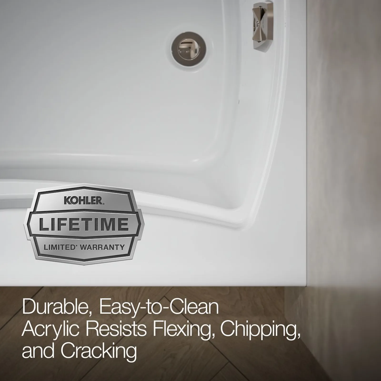 66" x 36" alcove Heated BubbleMassage™ air bath, right drain^Kohler Outlet