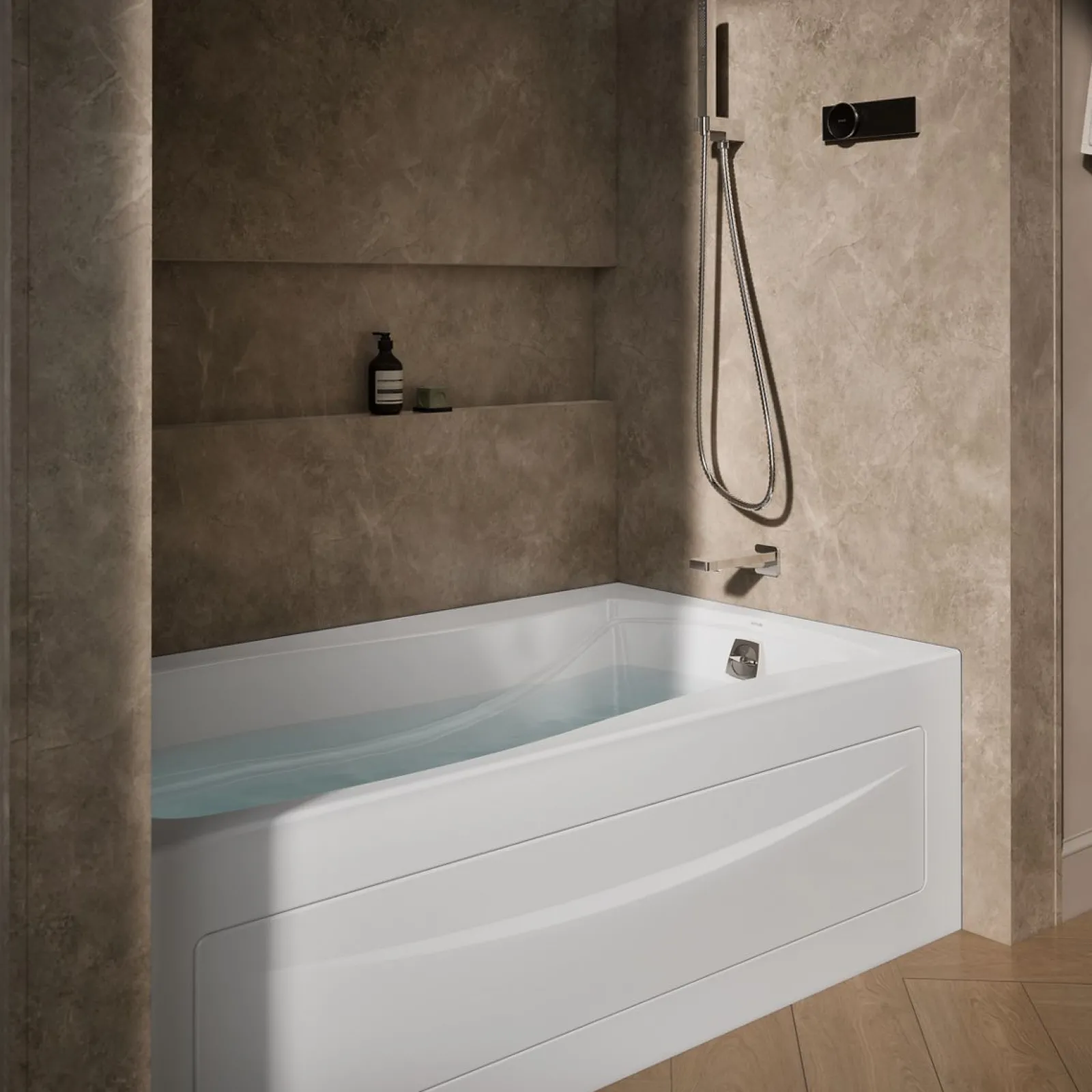 66" x 36" alcove Heated BubbleMassage™ air bath, right drain^Kohler Outlet