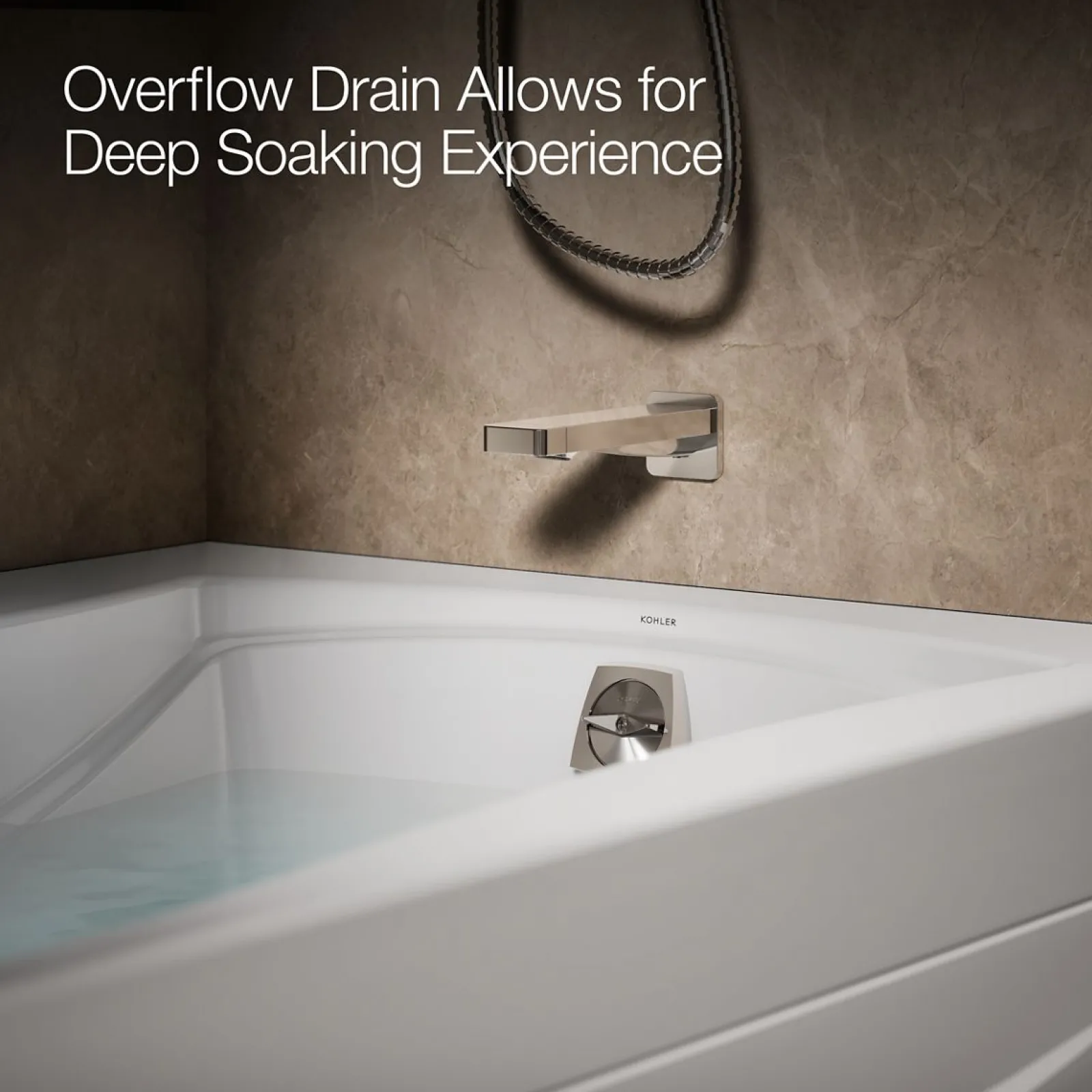 66" x 36" alcove Heated BubbleMassage™ air bath, right drain^Kohler Outlet