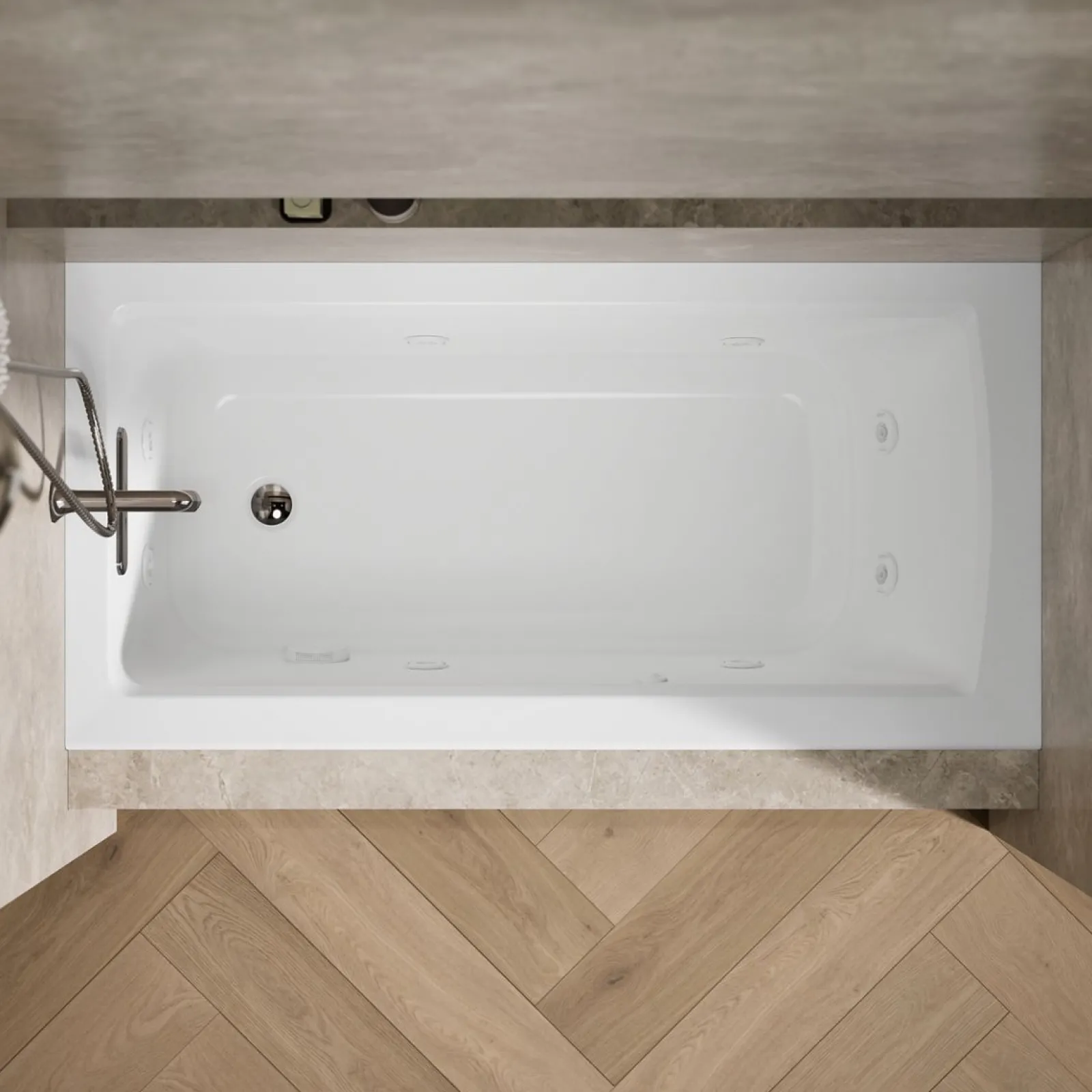 60" x 30" alcove heated whirlpool bath, left drain^Kohler Clearance