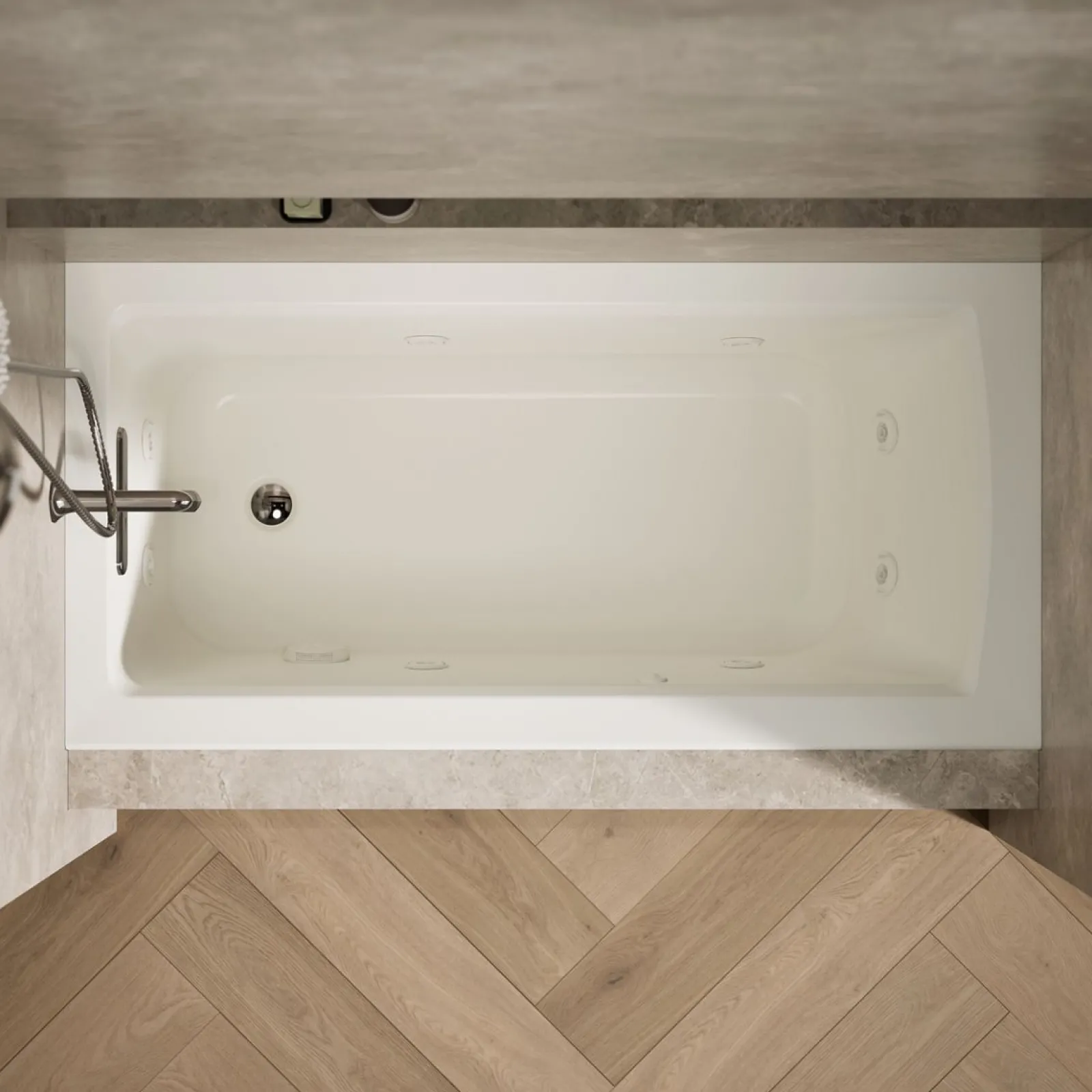60" x 30" alcove heated whirlpool bath, left drain^Kohler Clearance