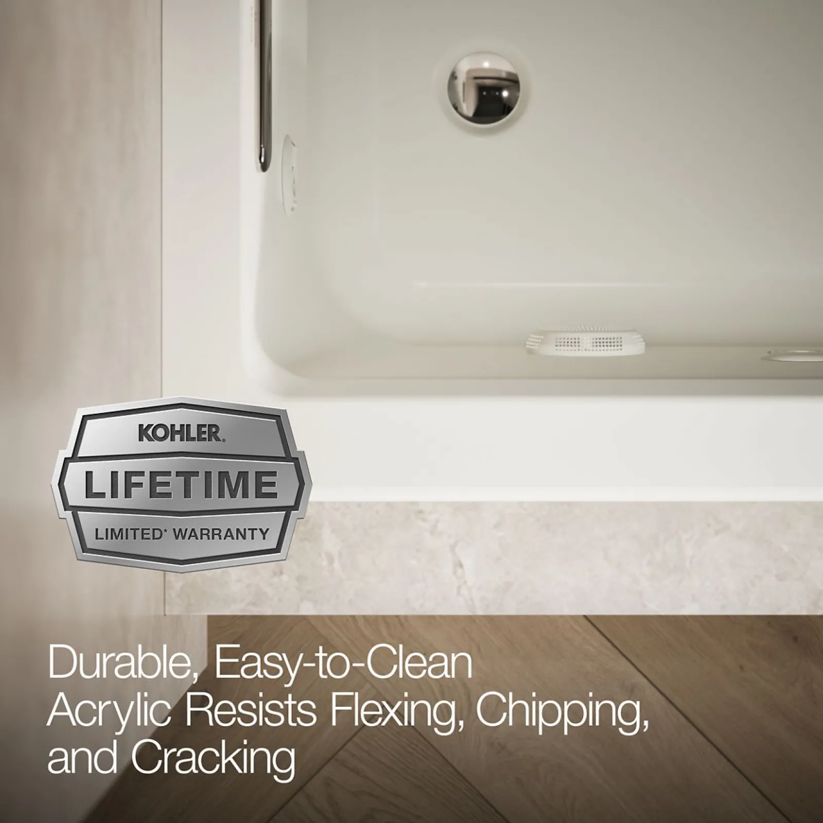 60" x 30" alcove heated whirlpool bath, left drain^Kohler Clearance