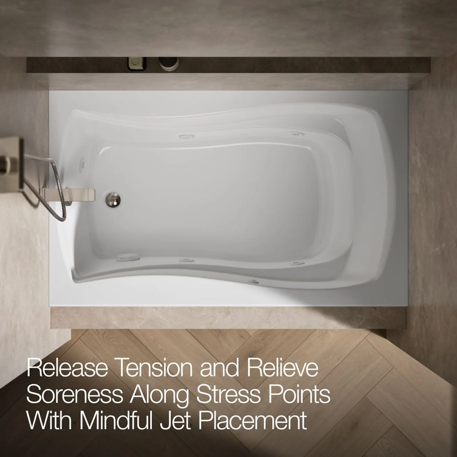 60" x 36" alcove heated whirlpool, left drain and heater^Kohler Discount