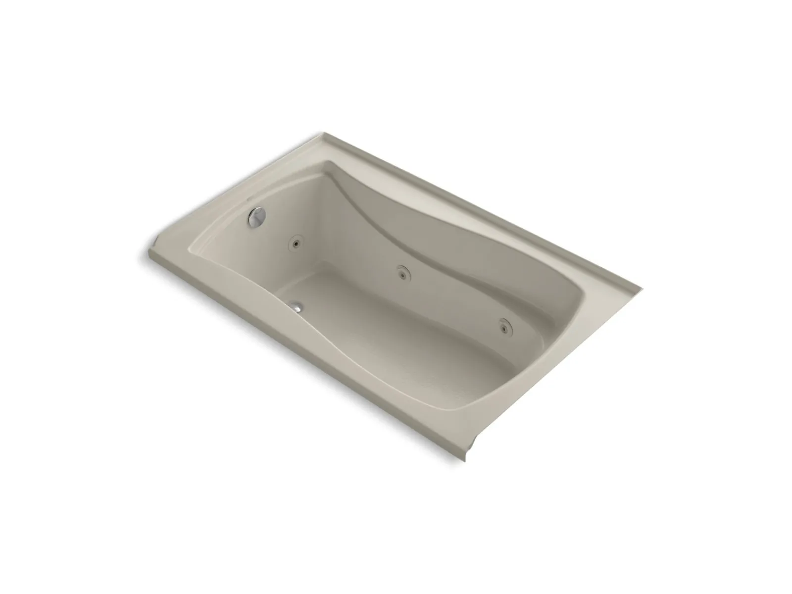 60" x 36" alcove heated whirlpool, left drain and heater^Kohler Discount