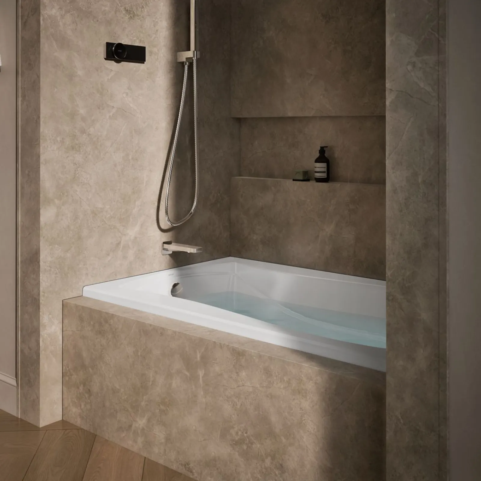 60" x 36" alcove heated whirlpool, left drain and heater^Kohler Discount