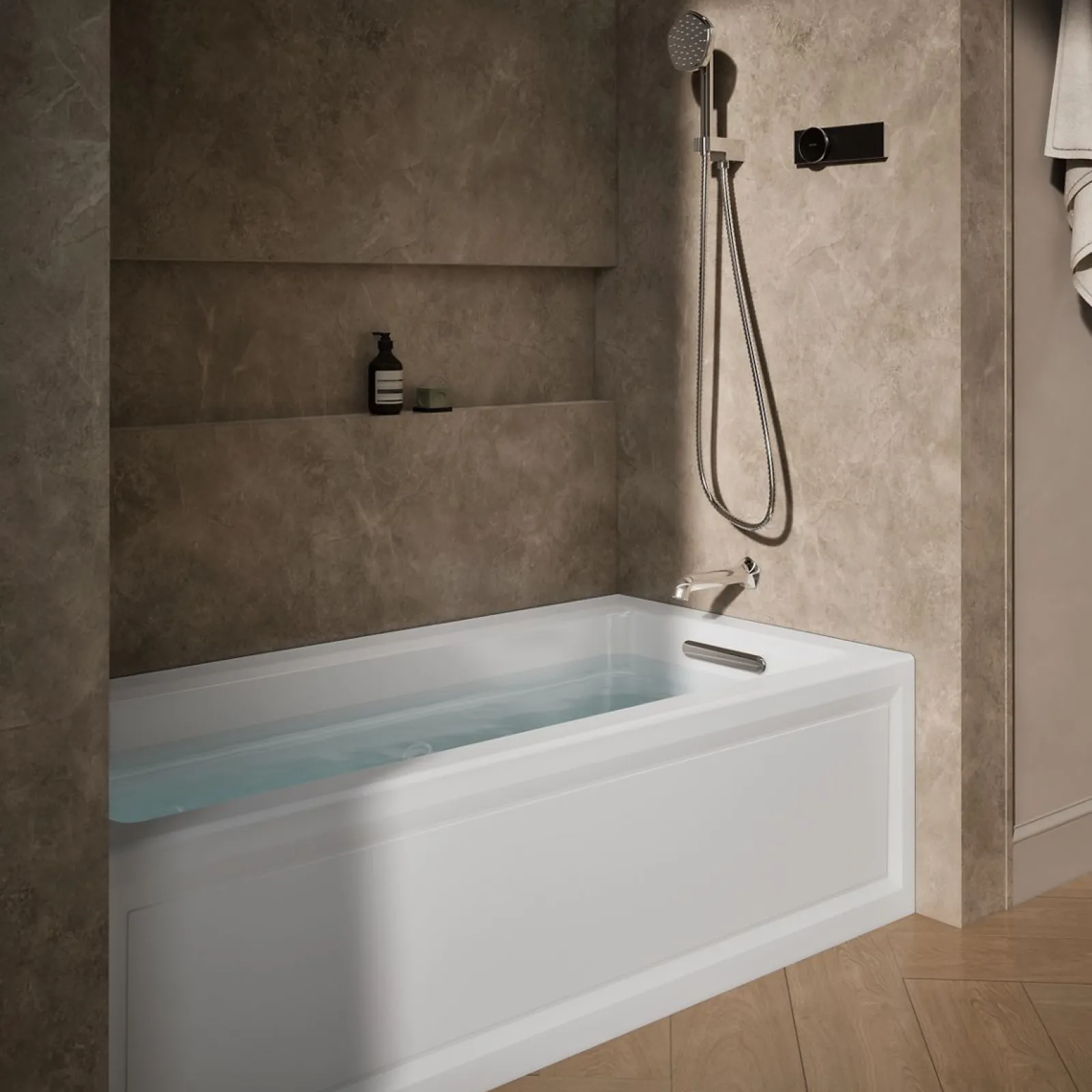66" x 32" alcove heated whirlpool, right drain^Kohler