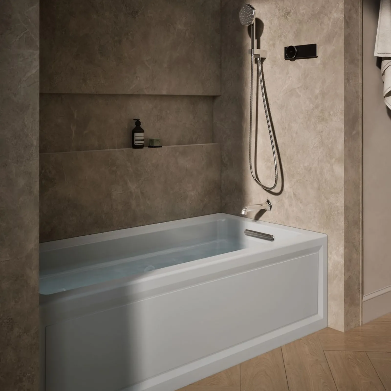 66" x 32" alcove heated whirlpool, right drain^Kohler