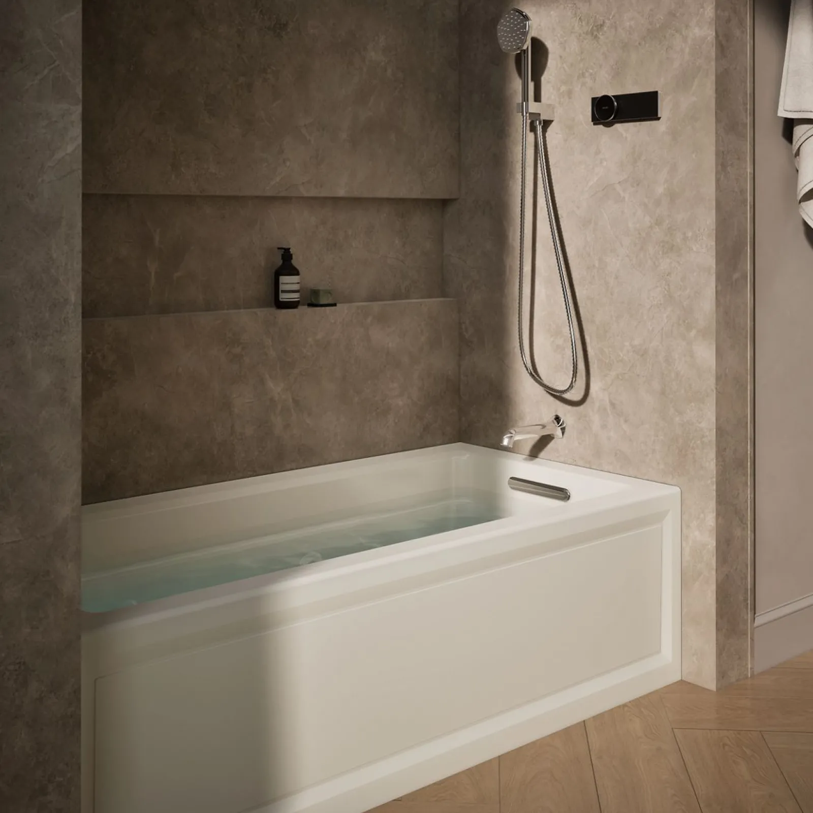 66" x 32" alcove heated whirlpool, right drain^Kohler
