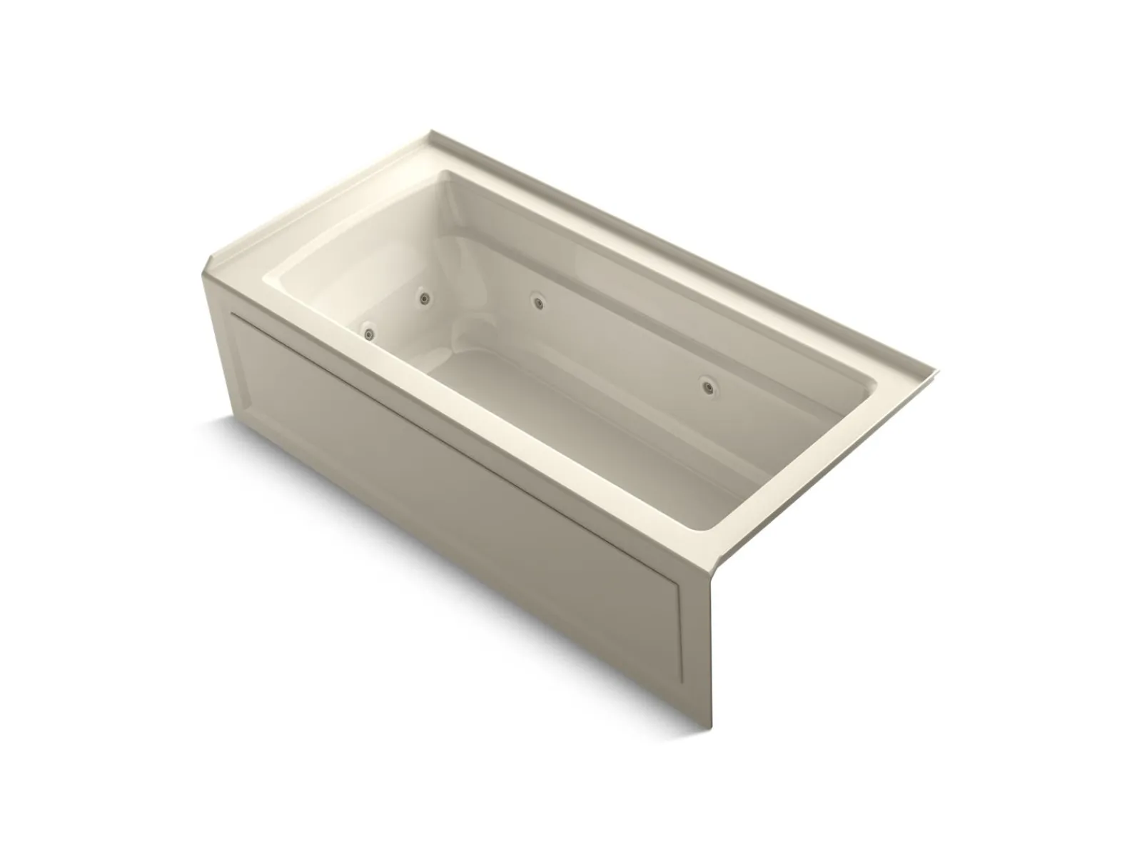 66" x 32" alcove heated whirlpool, right drain^Kohler