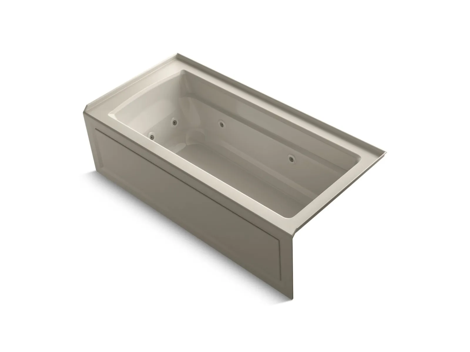 66" x 32" alcove heated whirlpool, right drain^Kohler