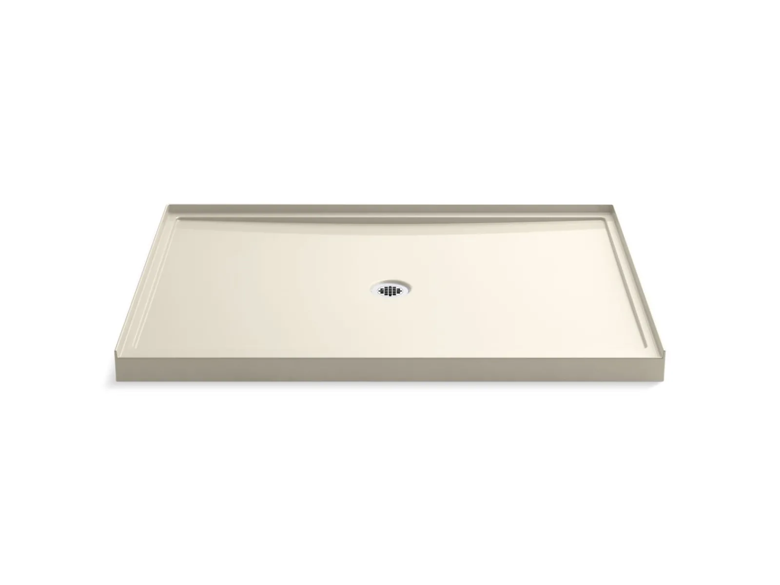 60" x 42" alcove shower base, center drain^Kohler Online