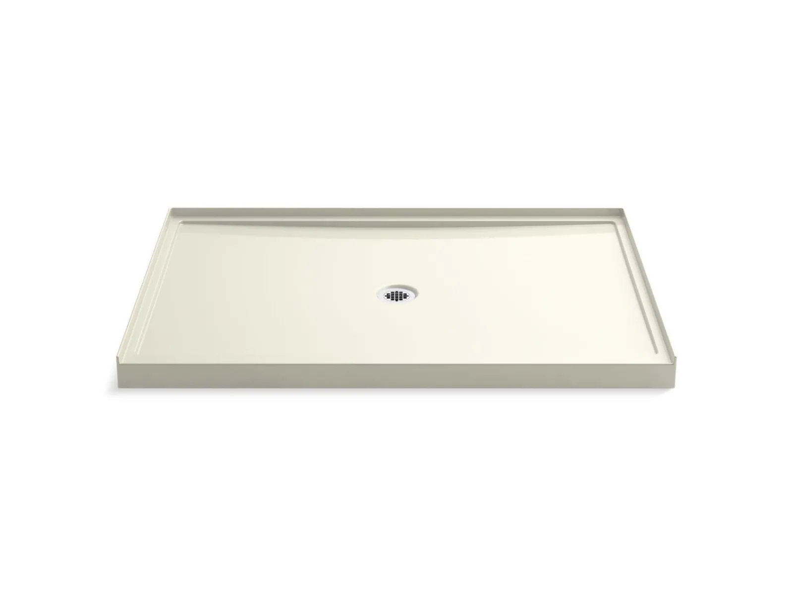 60" x 42" alcove shower base, center drain^Kohler Online