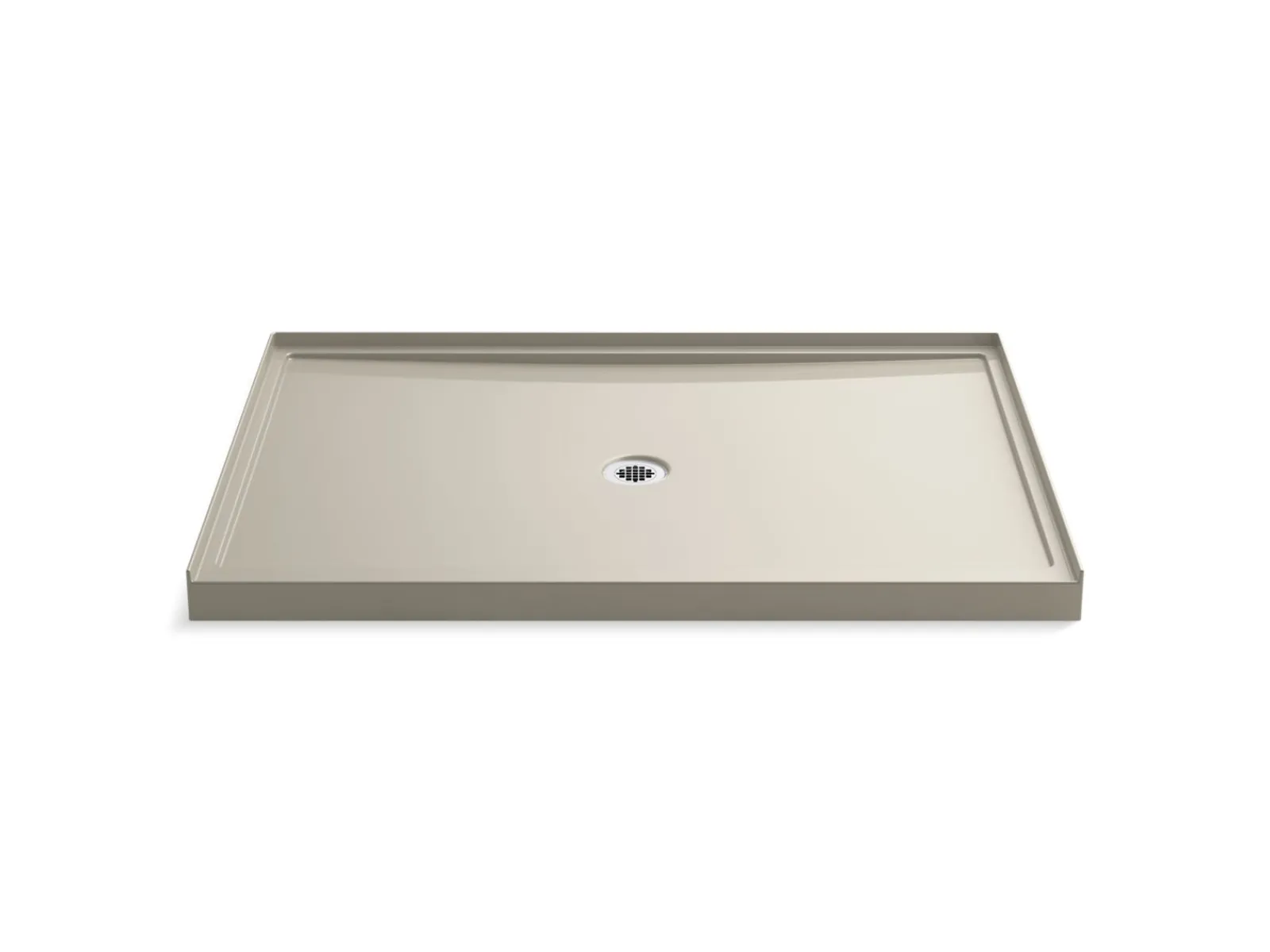 60" x 42" alcove shower base, center drain^Kohler Online