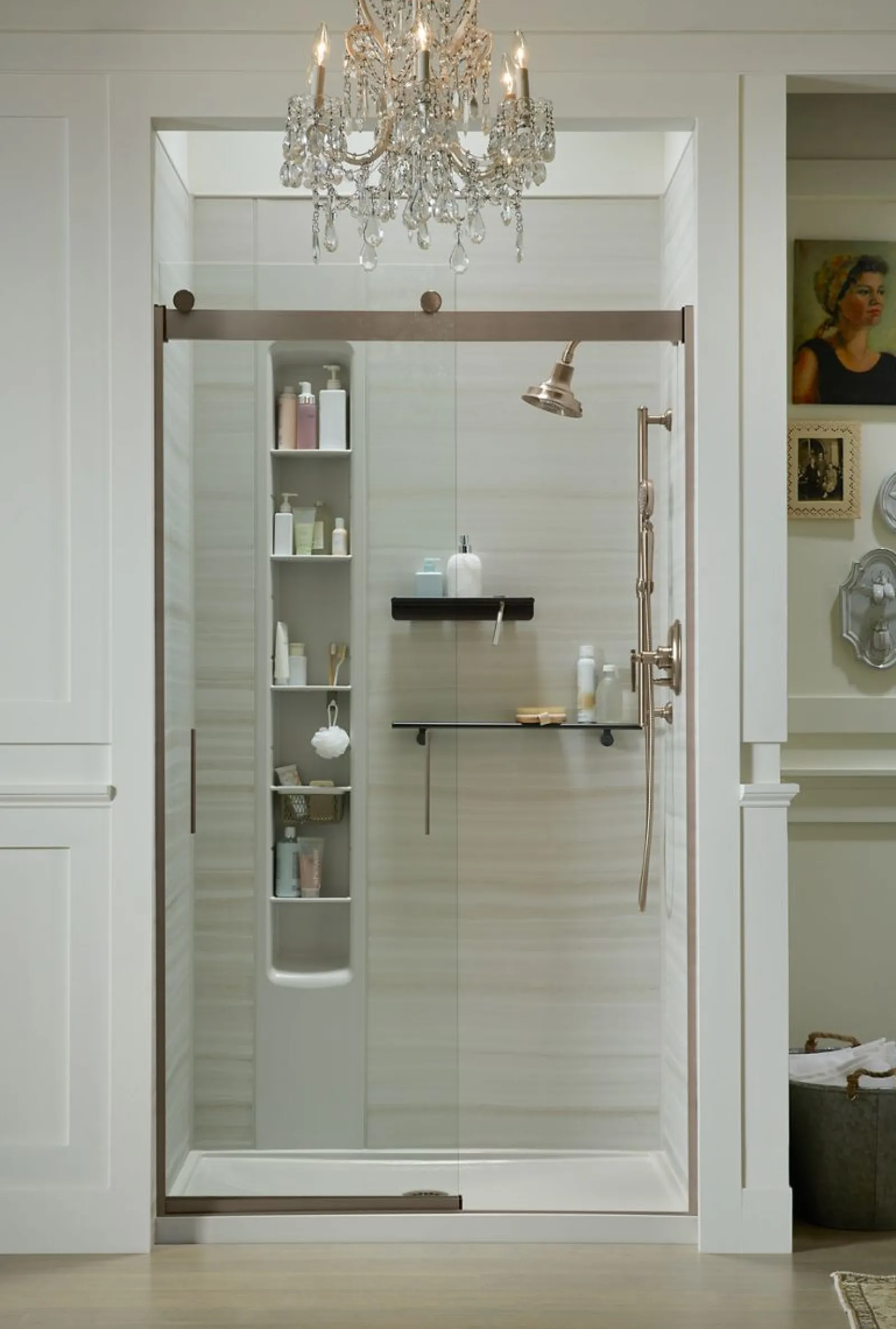 48" x 34" alcove shower base, center drain^Kohler Sale