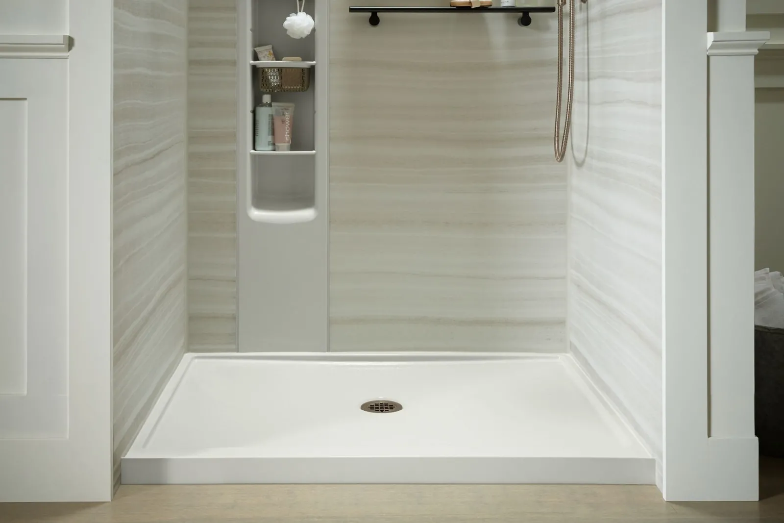 48" x 34" alcove shower base, center drain^Kohler Sale