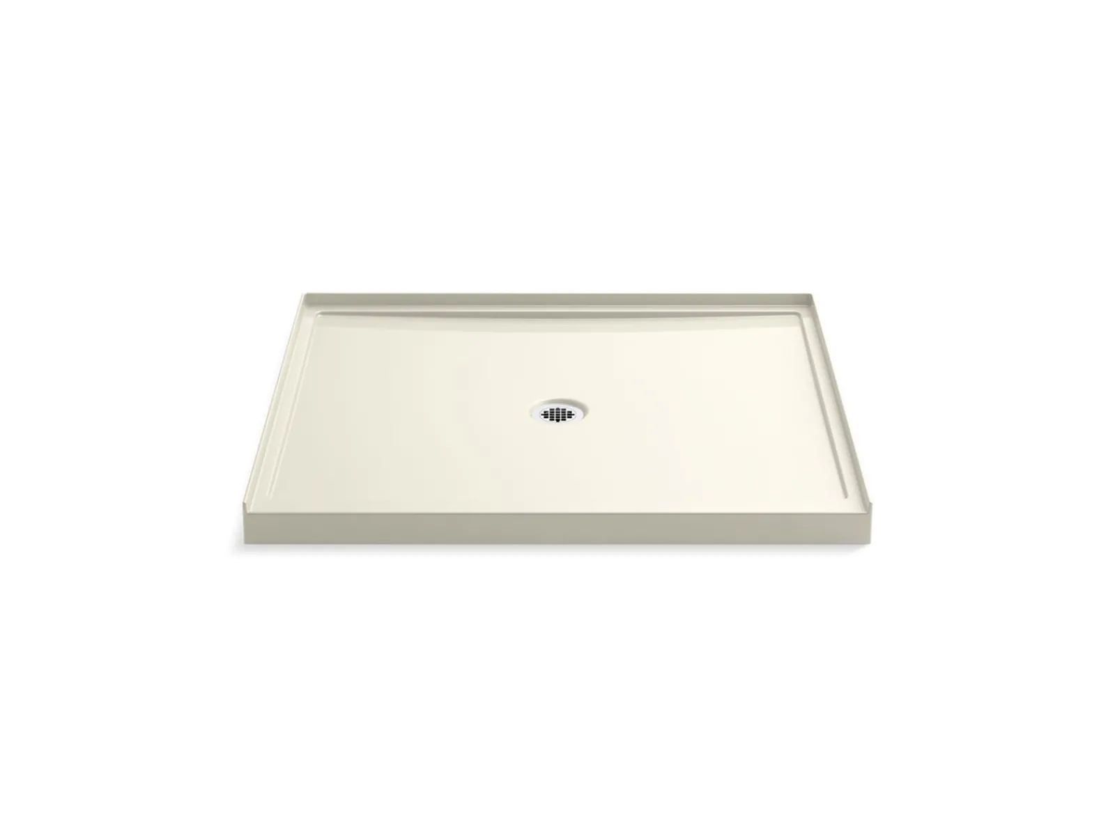 48" x 42" alcove shower base, center drain^Kohler Best