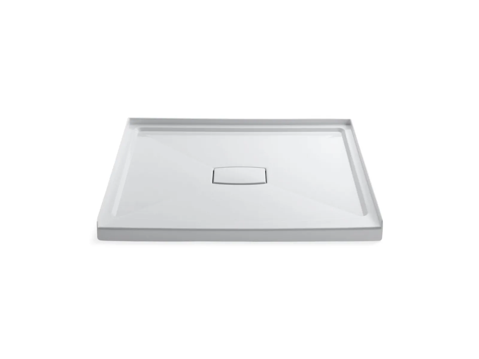 48" x 48" alcove shower base, center drain^Kohler