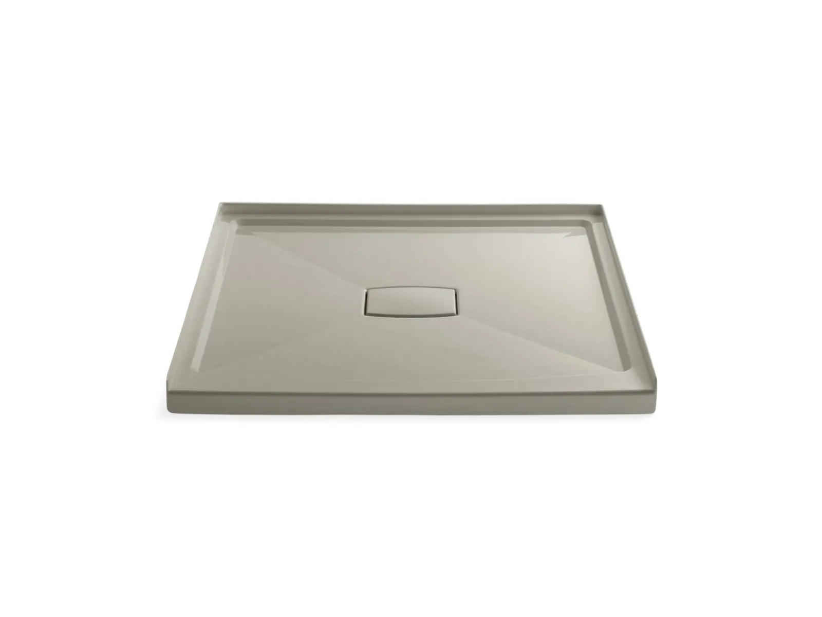 48" x 48" alcove shower base, center drain^Kohler