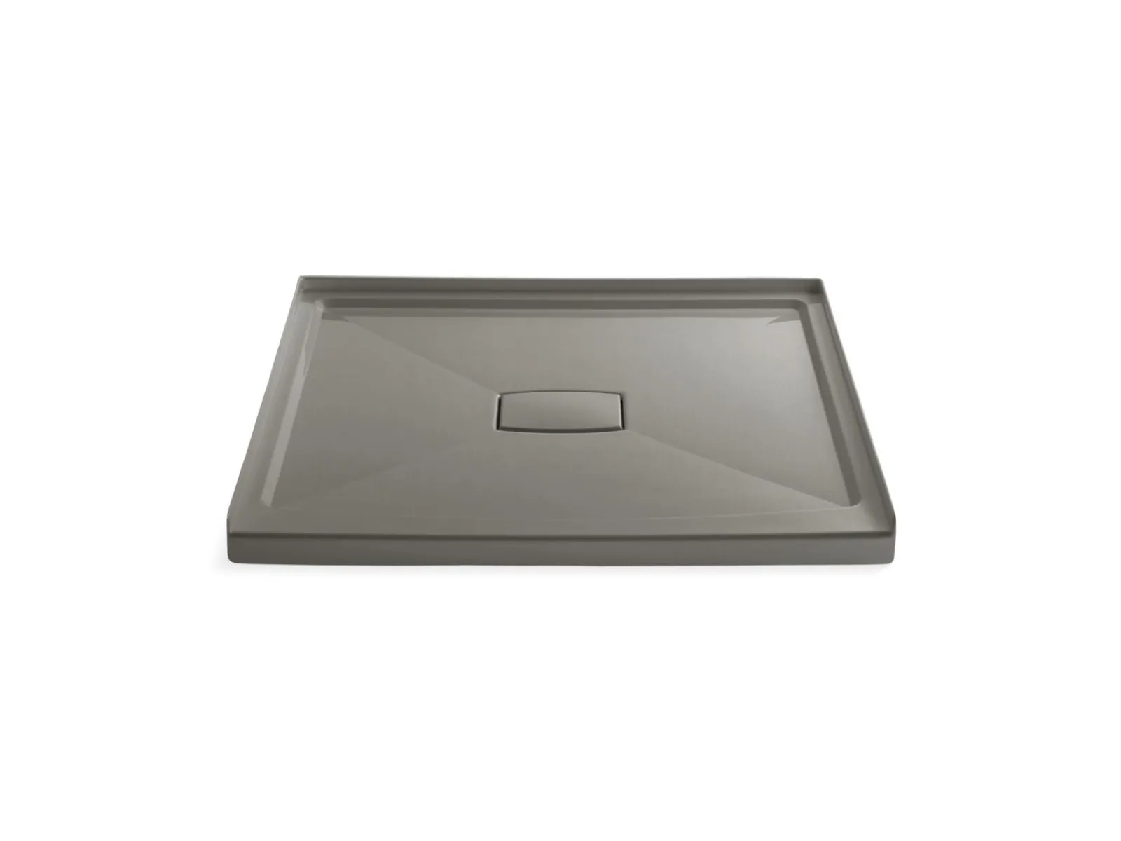 48" x 48" alcove shower base, center drain^Kohler