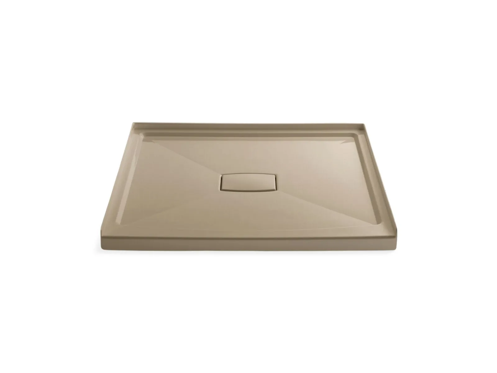 48" x 48" alcove shower base, center drain^Kohler