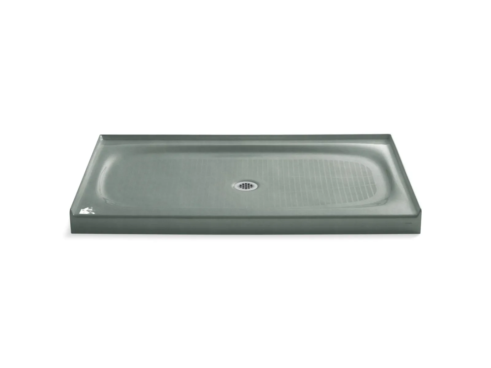 60" x 36" alcove shower base, center drain^Kohler Hot