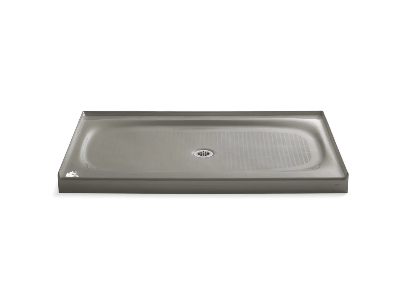60" x 36" alcove shower base, center drain^Kohler Hot