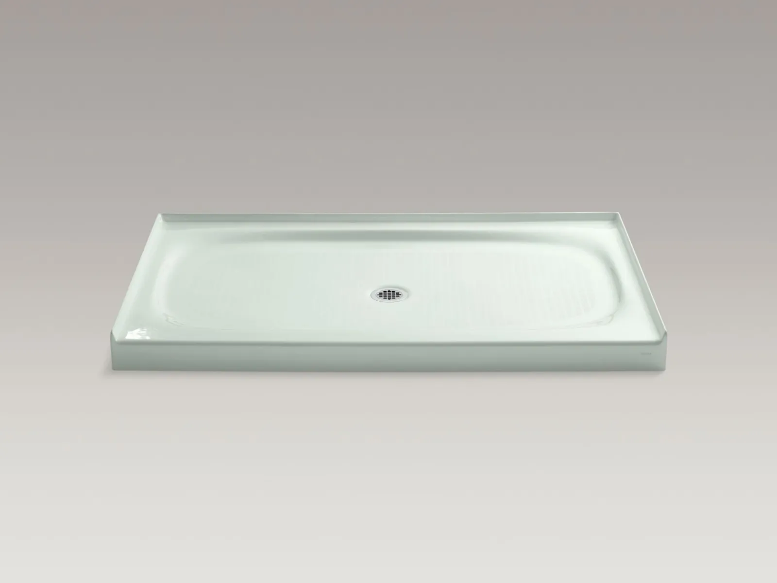 60" x 36" alcove shower base, center drain^Kohler Hot