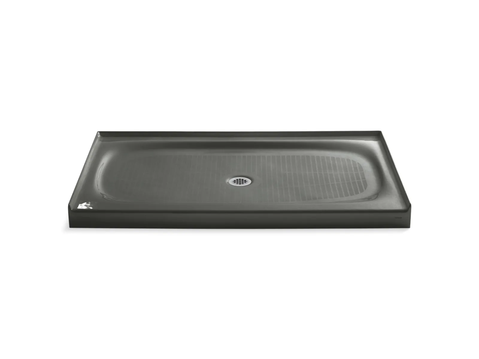 60" x 36" alcove shower base, center drain^Kohler Hot