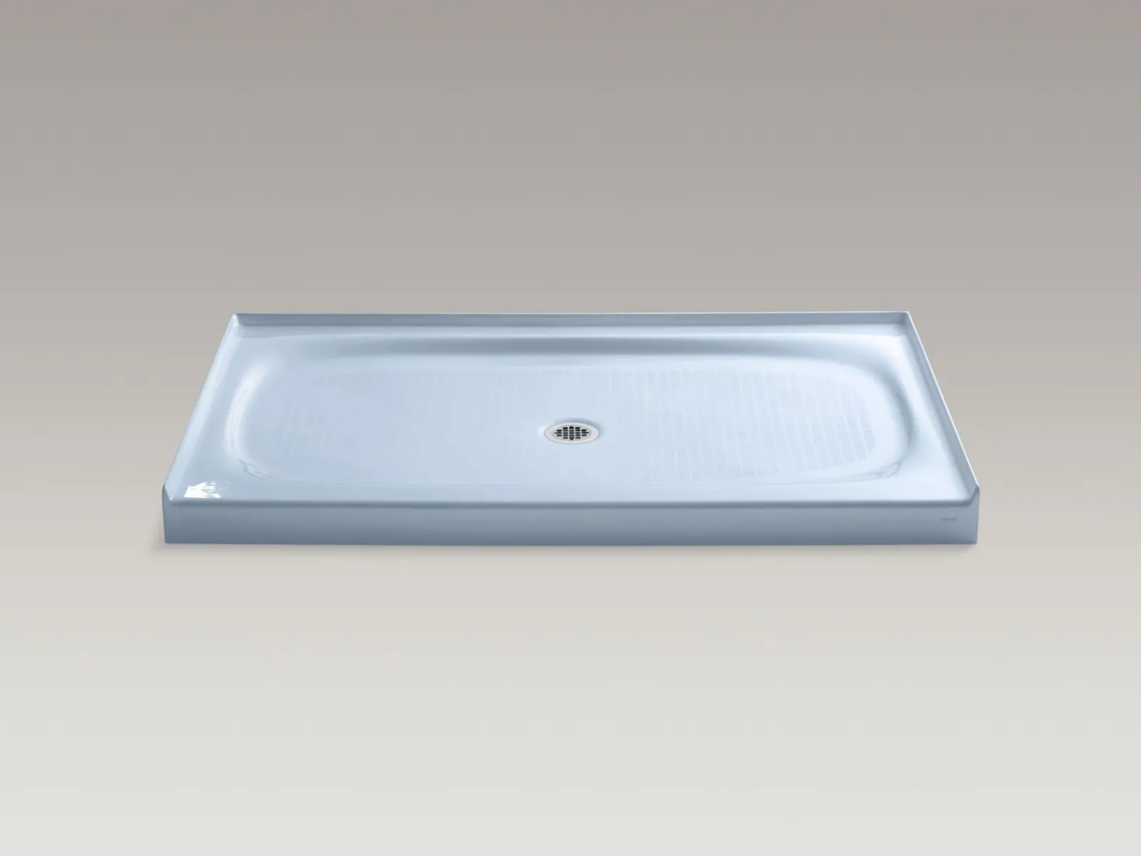 60" x 36" alcove shower base, center drain^Kohler Hot