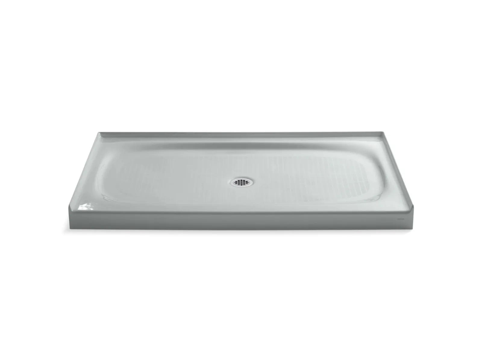 60" x 36" alcove shower base, center drain^Kohler Hot