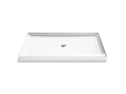 60" x 42" alcove shower base, center drain^Kohler Hot
