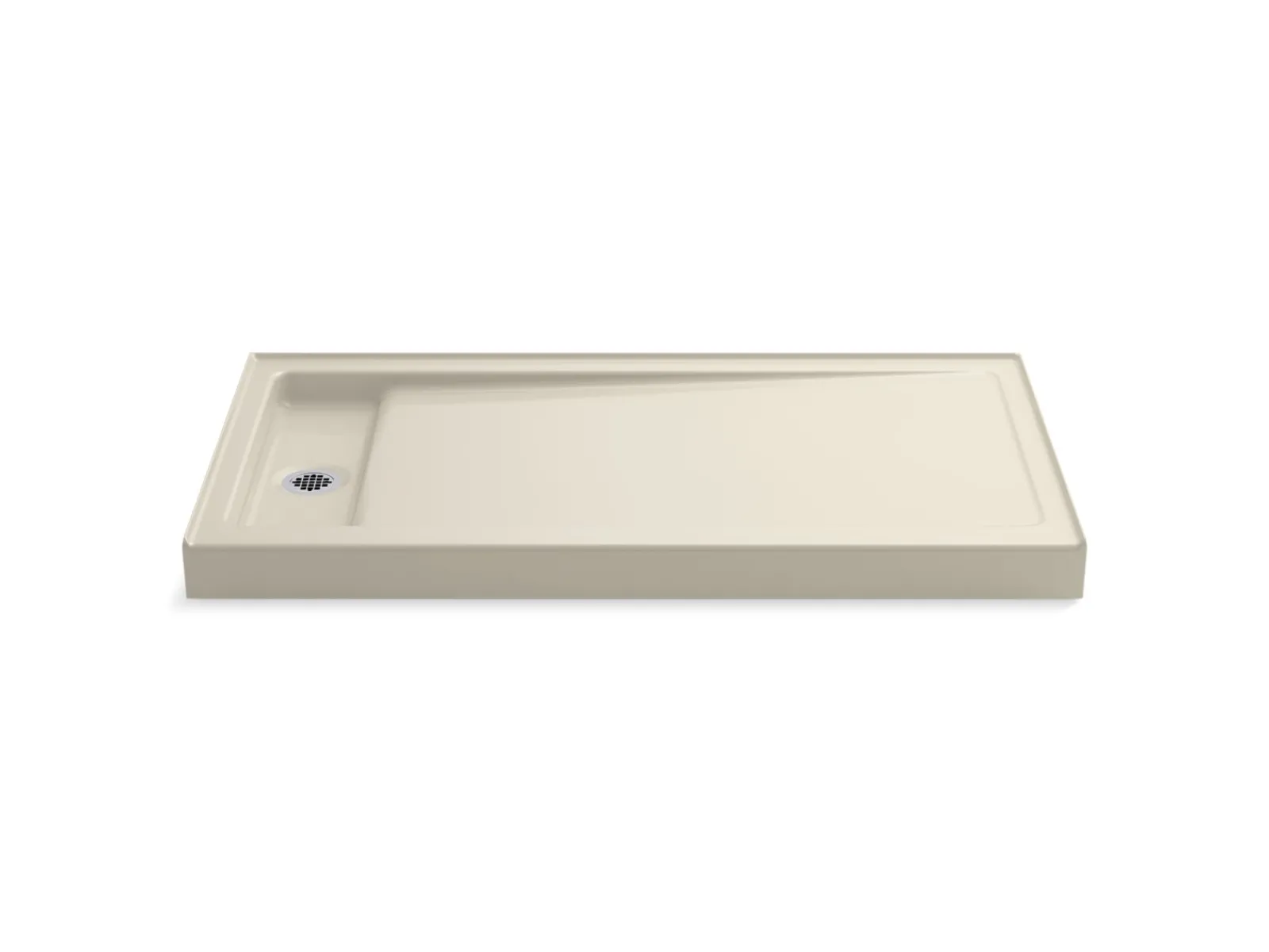 60" x 32" alcove shower base, left drain^Kohler