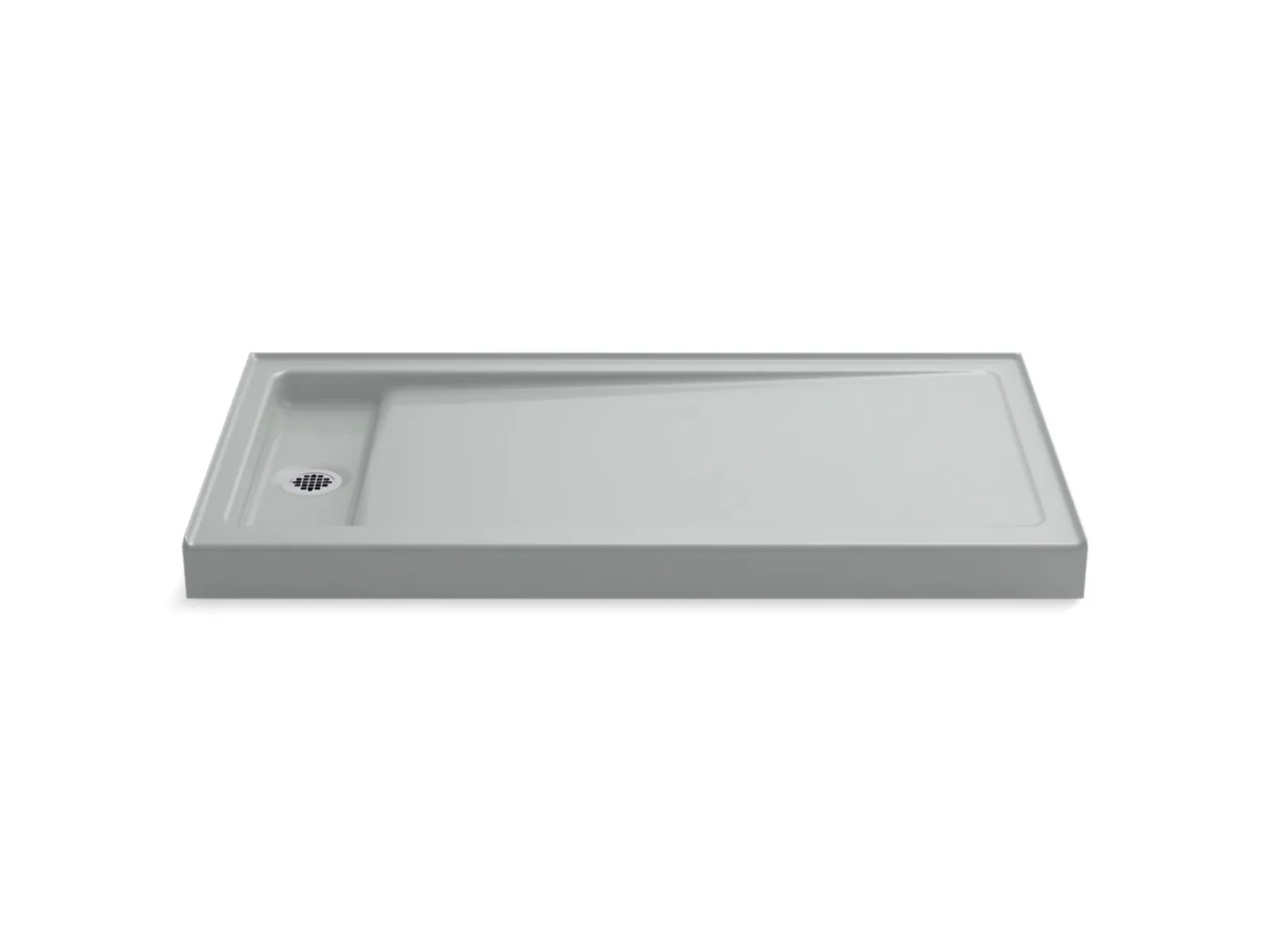 60" x 32" alcove shower base, left drain^Kohler