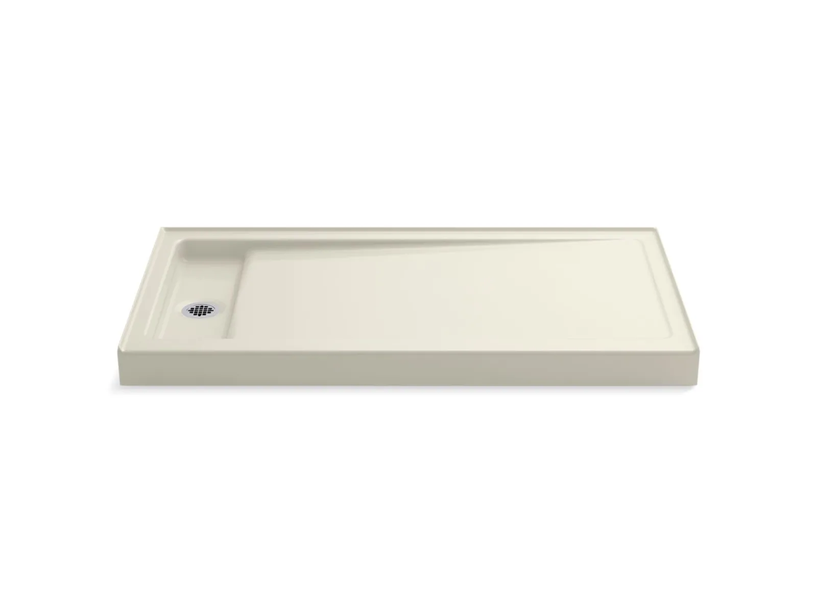 60" x 32" alcove shower base, left drain^Kohler