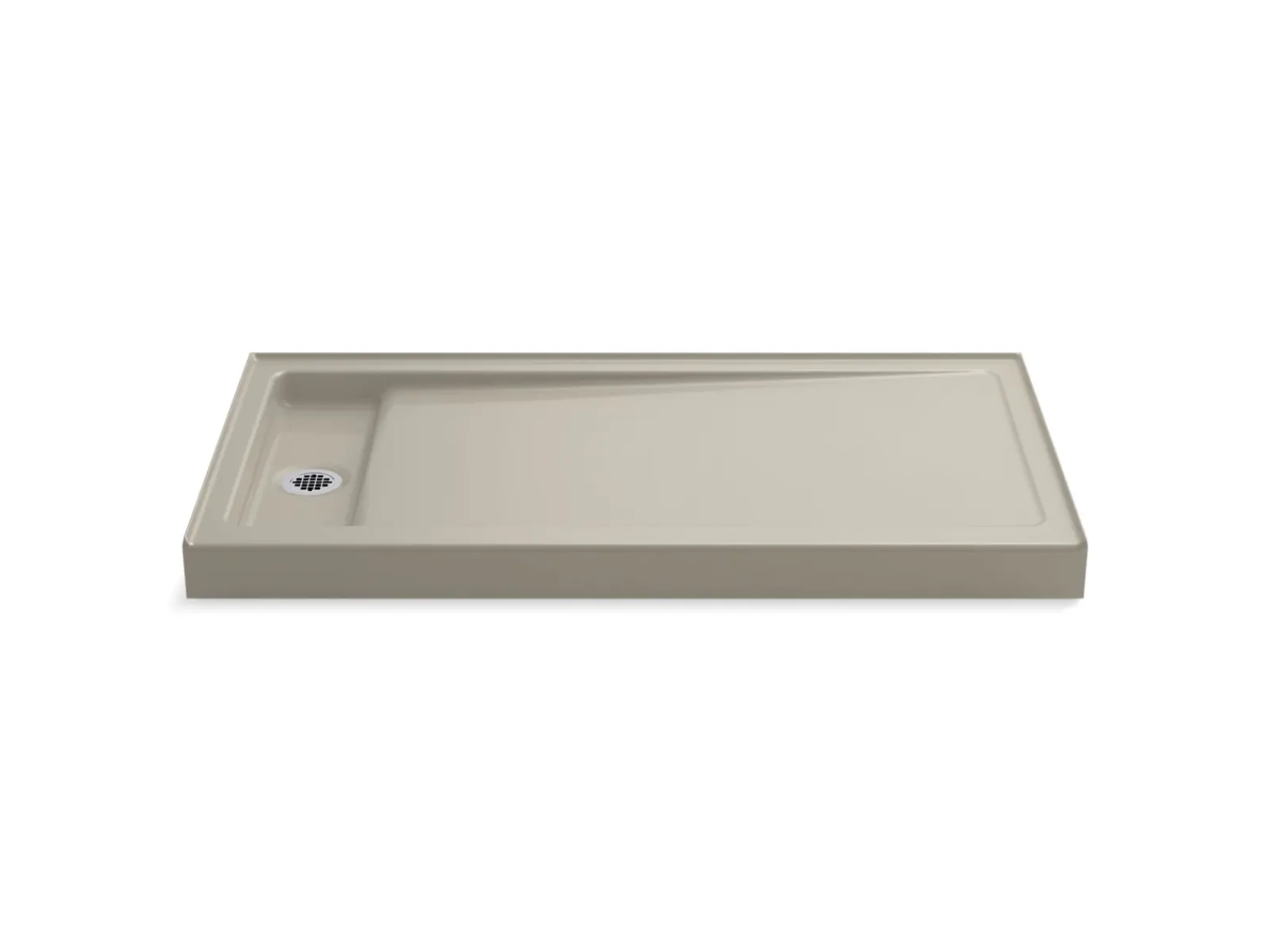 60" x 32" alcove shower base, left drain^Kohler
