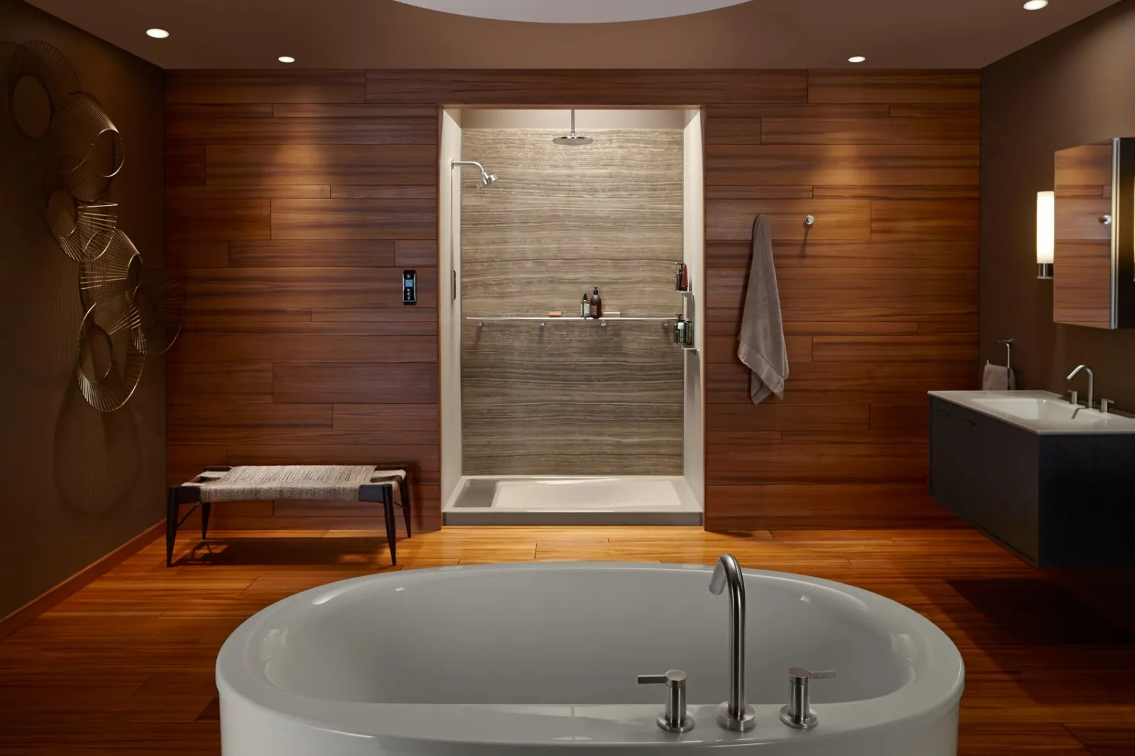 60" x 32" alcove shower base, left drain^Kohler