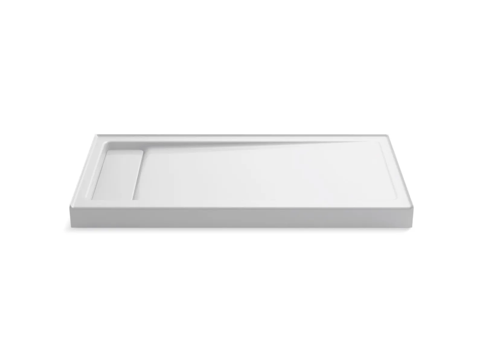 60" x 32" alcove shower base, left drain^Kohler