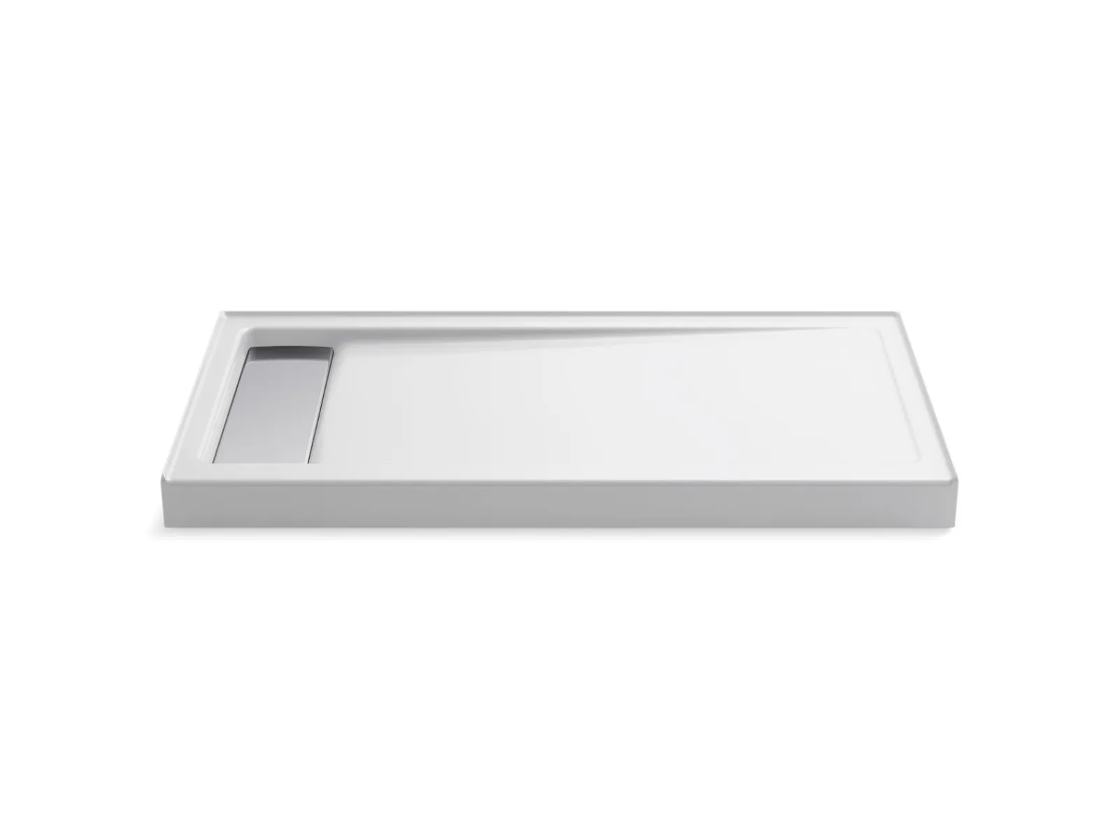 60" x 32" alcove shower base, left drain^Kohler