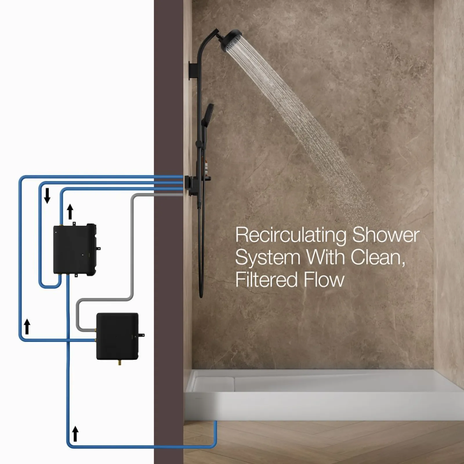 60" x 32" alcove shower base, left drain^Kohler Clearance