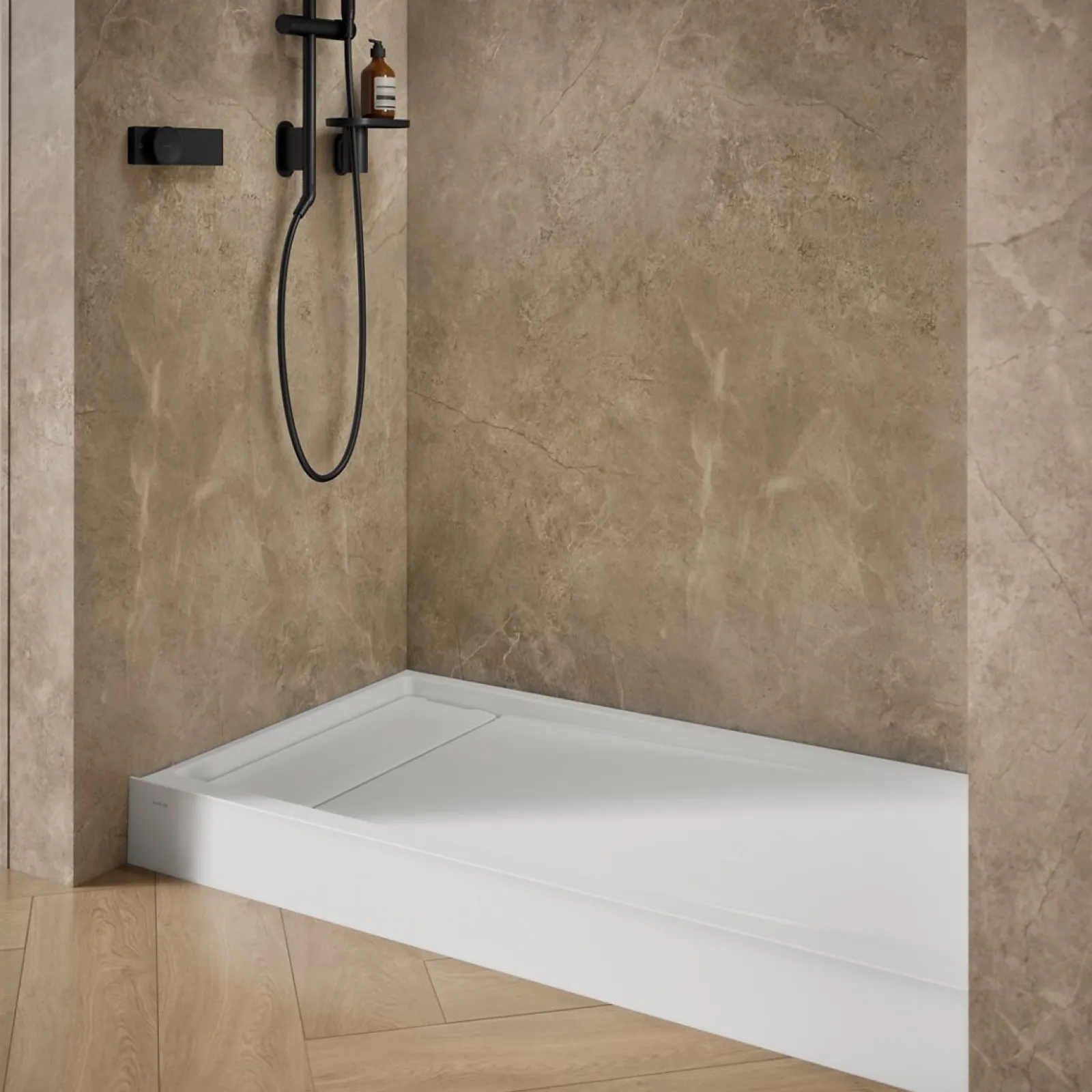 60" x 32" alcove shower base, left drain^Kohler Clearance