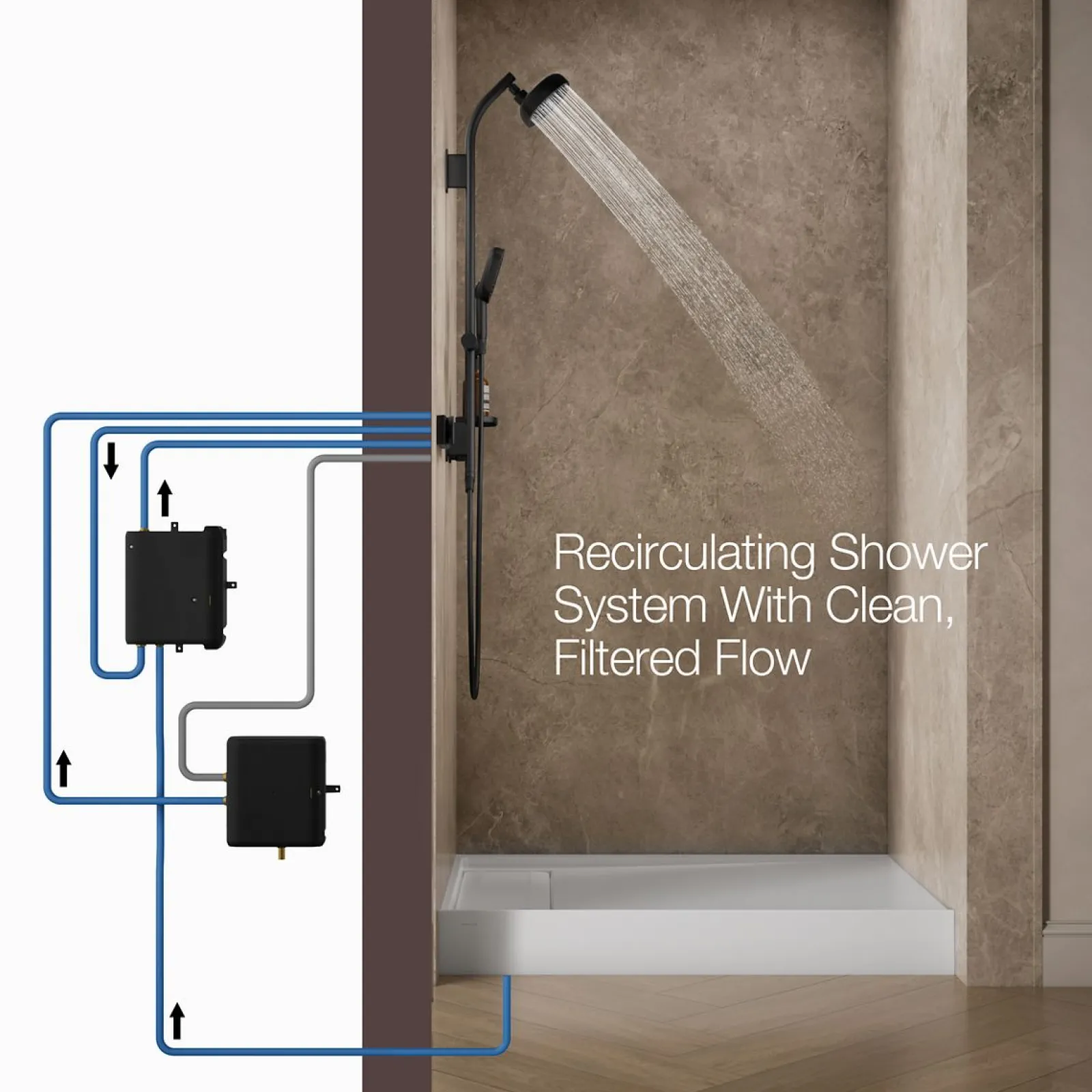 48" x 36" alcove shower base, left drain^Kohler Outlet