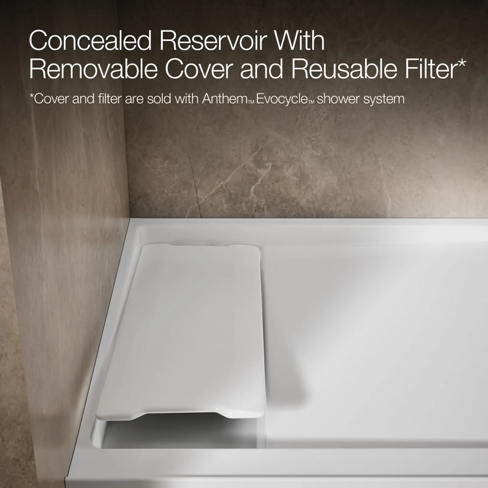 48" x 32" alcove shower base, left drain^Kohler