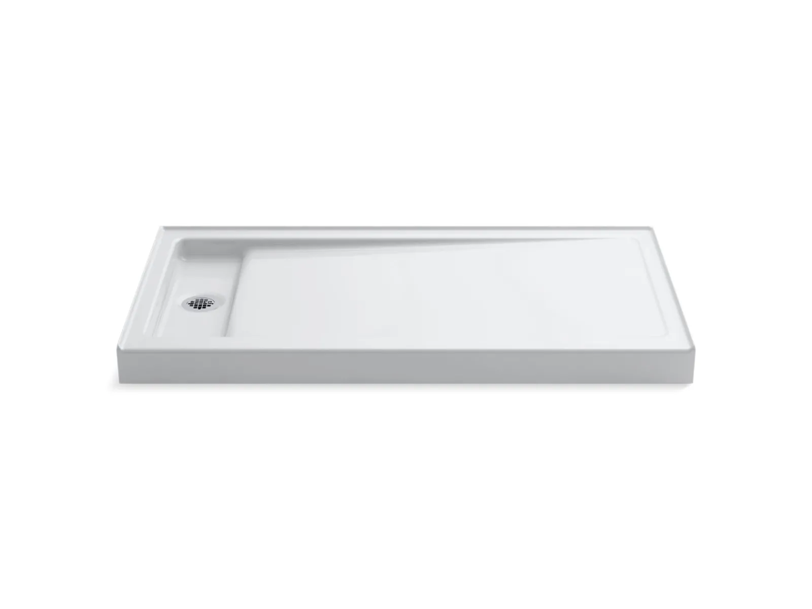 60" x 32" alcove shower base, left offset drain^Kohler Discount